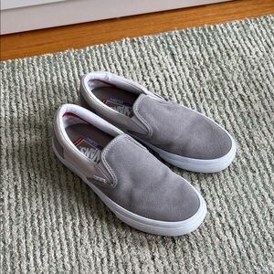 Vans Gray Suede Slip-Ons. New!!